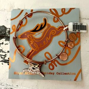 Alex and Ani Rose Gold Reindeer Bangle
